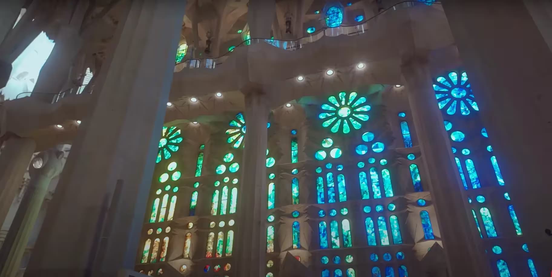 Sagrada Familia interior architecture and columns