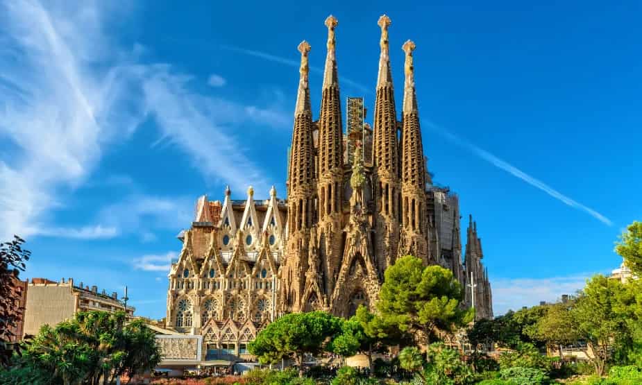 Sagrada Familia towers exterior view